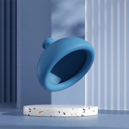 Sputa din silicon pentru sugari si copii mici, cupa pentru terapie toracica, 10.1x6.5 cm, Albastru