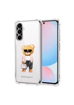 Husa Antisoc pentru Samsung Galaxy A56, AirBag PRO, Clear, Working Girl