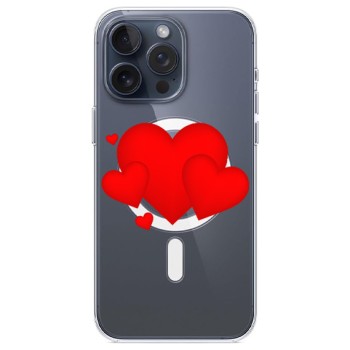Husa personalizata Apple iPhone 14 Pro Max, MagSafe, Heart