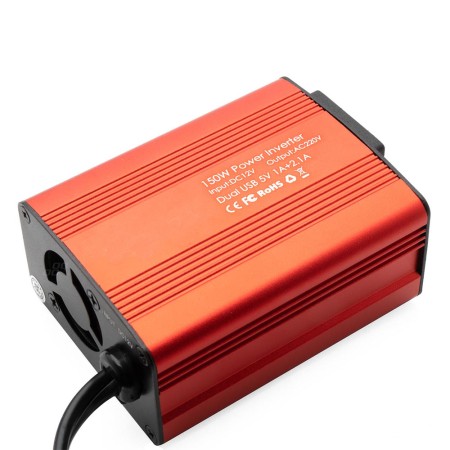 Convertor Tensiune Auto 12V la 230V, 150W Putere Nominala / 300W Varf, 2 x USB 5V, Priza Universala