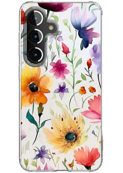 Husa personalizata compatibila Samsung Galaxy S24, MagSafe Atasare Magnetica, Antisoc, Model Floral 1