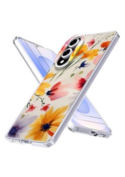 Husa pentru Samsung Galaxy S25 Edge, Atasare Magnetica, MagSafe, Model Floral 2