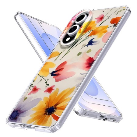 Husa pentru Samsung Galaxy S25 Edge, Atasare Magnetica, MagSafe, Model Floral 2