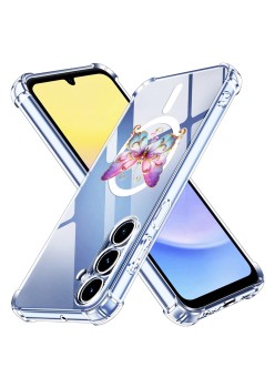 Husa Antisoc pentru Samsung Galaxy A16 - AirBag Magsafe, 4 Colțuri Ranforsate, C30 - Butterflies