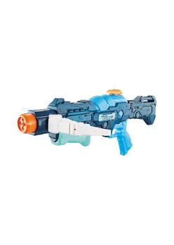 Pistol cu Apa pentru Copii, +6 Ani, Rezervor 700 ml, 4 Moduri de Stropire, Raza 8m, din Plastic, Albastru