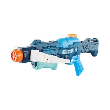 Pistol cu Apa pentru Copii, +6 Ani, Rezervor 700 ml, 4 Moduri de Stropire, Raza 8m, din Plastic, Albastru