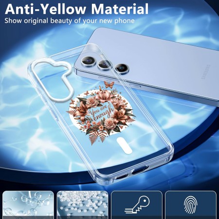 Husa pentru Samsung Galaxy S25, magnetica compatibila MagSafe, You are Enough, protectie completa anti soc