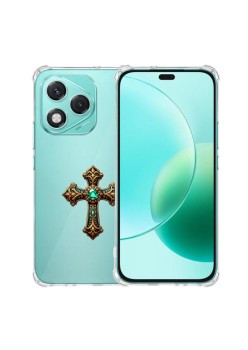 Husa Antisoc pentru Honor 400 Lite - AirBag TPU, Colțuri Ranforsate - Cross Smarald