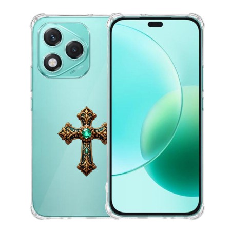 Husa Antisoc pentru Honor 400 Lite - AirBag TPU, Colțuri Ranforsate - Cross Smarald