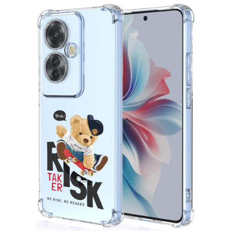 Husa Antisoc pentru Oppo Reno11 F - Protectie TPU AirBag Transparenta Risk Taker