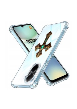 Husa Antisoc pentru Xiaomi Redmi A5 4G - AirBag TPU, Colțuri Ranforsate - Cross Smarald
