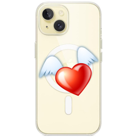 Husa personalizata Apple iPhone 14, MagSafe, Angel Heart