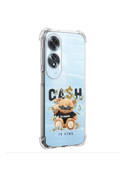 Husa Antisoc pentru Oppo A60, AirBag PRO, Transparent, Cash is king  