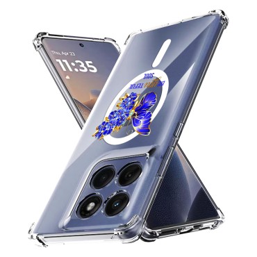 Husa Antisoc pentru Motorola Edge 60 / Edge 60 Fusion AirBag TPU, Colțuri Ranforsate- Butterfly Albastru
