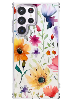 Husa personalizata pentru Samsung Galaxy S24 Ultra, MagSafe Atasare Magnetica, Antisoc, Model Floral 1