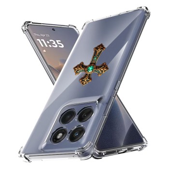 Husa Antisoc pentru Motorola Edge 60 / Edge 60 Fusion - AirBag TPU, Colțuri Ranforsate - Cross Smarald