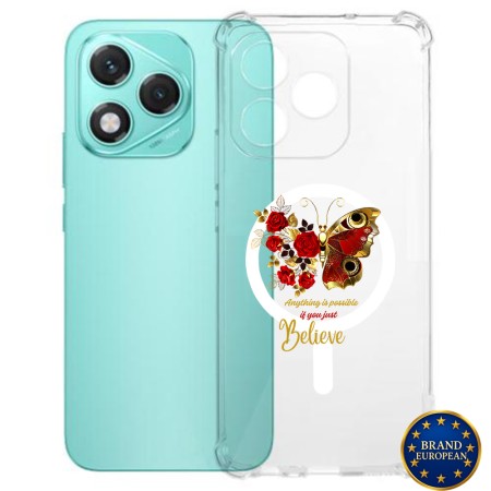 Husa Antisoc pentru Honor 400 Lite - AirBag TPU, Colțuri Ranforsate- Butterfly Rosu 