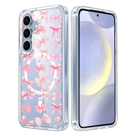 Husa pentru Samsung Galaxy S25, magnetica compatibila MagSafe, Coquette, protectie completa anti soc