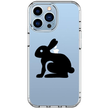 Husa personalizata Apple iPhone 15 Pro Max, Black Bunny