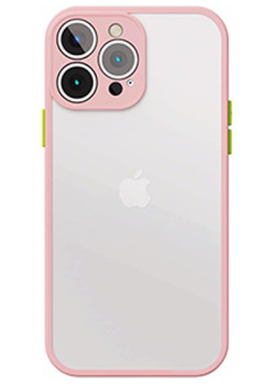Husa cu protectie la camere si finisaj mat pentru APPLE iPhone, Roz - Alege Modelul!