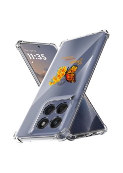 Husa Antisoc pentru Motorola Edge 60 / Edge 60 Fusion - AirBag TPU, Colțuri Ranforsate- Butterfly Galben 