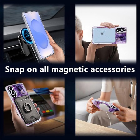 Husa magnetica compatibila MagSafe pentru Samsung Galaxy S25 Edge, LC65, protectie completa anti soc