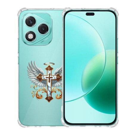 Husa Antisoc pentru Honor 400 Lite - AirBag TPU, Colțuri Ranforsate - Cross Wings Alb
