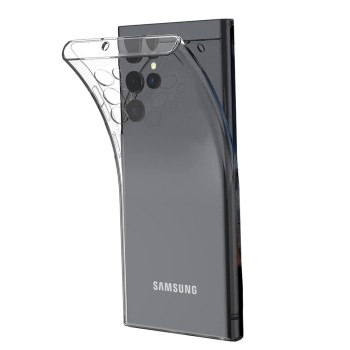 Husa Silicon compatibila Samsung Galaxy S24 Ultra, Pastreaza Originalitatea, Transparent 