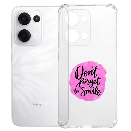 Husa Antisoc pentru Oppo Reno13, AirBag PRO, Clear, Don't Forget To Smile