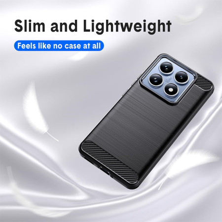 Husa Carbon pentru Xiaomi 14T, Tech Protects Anti-Soc, Black
