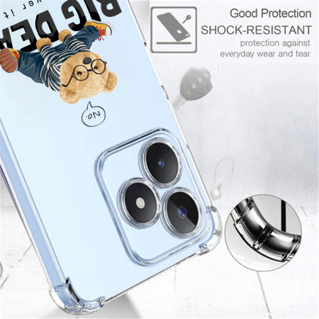 Husa Antisoc pentru Realme C51, AirBag No Big Deal, Clear