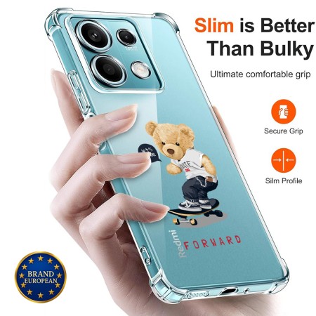 Husa Antisoc pentru Xiaomi Redmi Note 14S - AirBag TPU, Colțuri Ranforsate - Let’s Move Forward