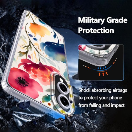 Husa pentru Samsung Galaxy S25 Edge, Atasare Magnetica, MagSafe, Magsafe Model Floral 3