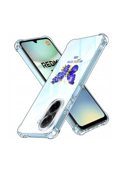 Husa Antisoc pentru Xiaomi Redmi A5 4G - AirBag TPU, Colțuri Ranforsate- Butterfly Mov 