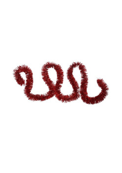 Beteala de Craciun, 2 m x 8 cm, PVC, interior/exterior, Rosu