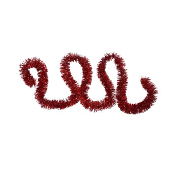 Beteala de Craciun, 2 m x 8 cm, PVC, interior/exterior, Rosu