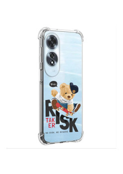 Husa Antisoc pentru Oppo A60, AirBag PRO, Transparent, Risk Taker