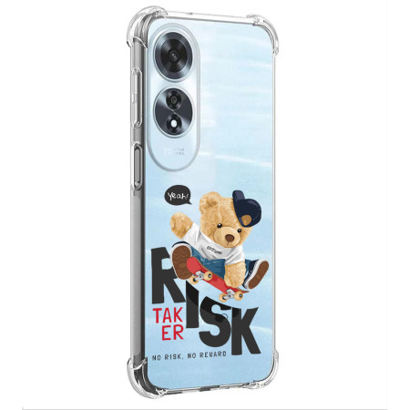 Husa Antisoc pentru Oppo A60, AirBag PRO, Transparent, Risk Taker