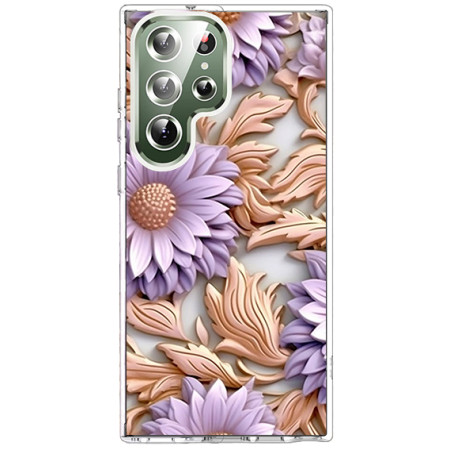 Husa personalizata pentru Samsung Galaxy S24 Ultra, MagSafe Atasare Magnetica, 3D Flower Medley 5