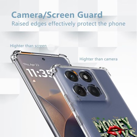 Husa Antisoc pentru Motorola Edge 60 / Edge 60 Fusion - AirBag TPU, Colțuri Ranforsate - Money Talks 