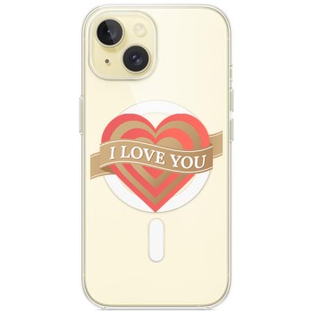 Husa personalizata Apple iPhone 14, MagSafe, Love You