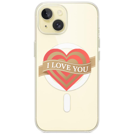 Husa personalizata Apple iPhone 14, MagSafe, Love You