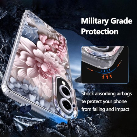 Husa pentru Samsung Galaxy S25 Edge, Atasare Magnetica, MagSafe, 3D Flower Medley 10