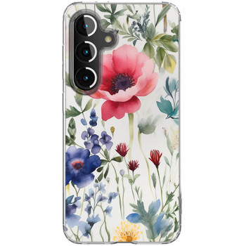 Husa personalizata compatibila Samsung Galaxy S24, MagSafe Atasare Magnetica, Antisoc, Model Floral 4