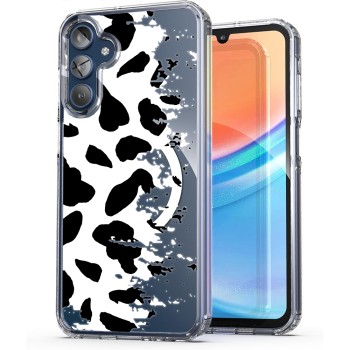 Husa pentru Samsung Galaxy A15 4G, Atasare Magnetica, MagSafe, Pattern Skin 12, Clear