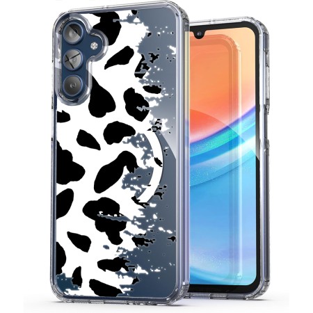 Husa pentru Samsung Galaxy A15 4G, Atasare Magnetica, MagSafe, Pattern Skin 12, Clear