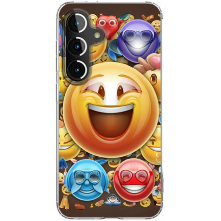 Husa personalizata pentru Samsung Galaxy S24, MagSafe Atasare Magnetica, Emoji Smiley Faces