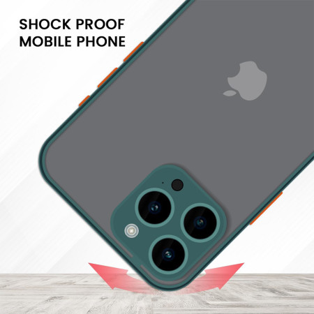 Husa cu protectie la camere si finisaj mat pentru APPLE iPhone, Verde - Alege Modelul!