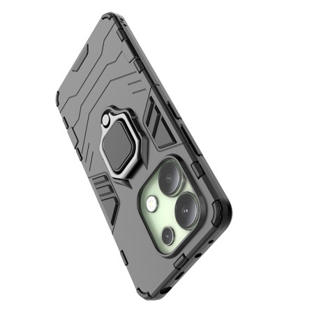 Husa telefon compatibila Xiaomi Redmi Note 13 4G, Inel Magnetic tip Suport Auto, Negru