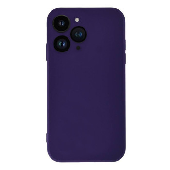 Husa Silicon compatibila Apple iPhone 15 Pro, Soft Matt, Protectie Camera Foto, Mov